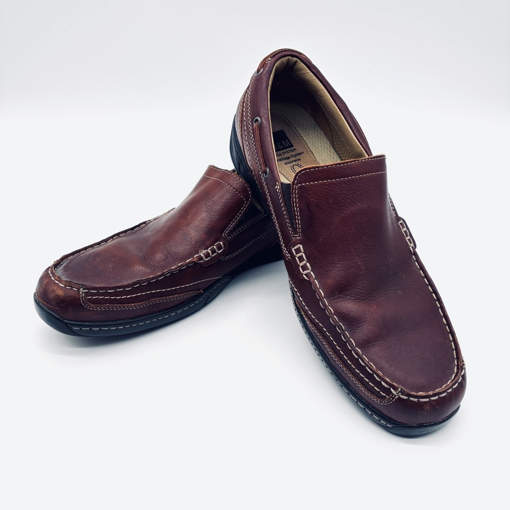 Johnston & Murphy XC4 Stanton Waterproof Moc Toe Slip-On Shoes Men's 13M Flawed